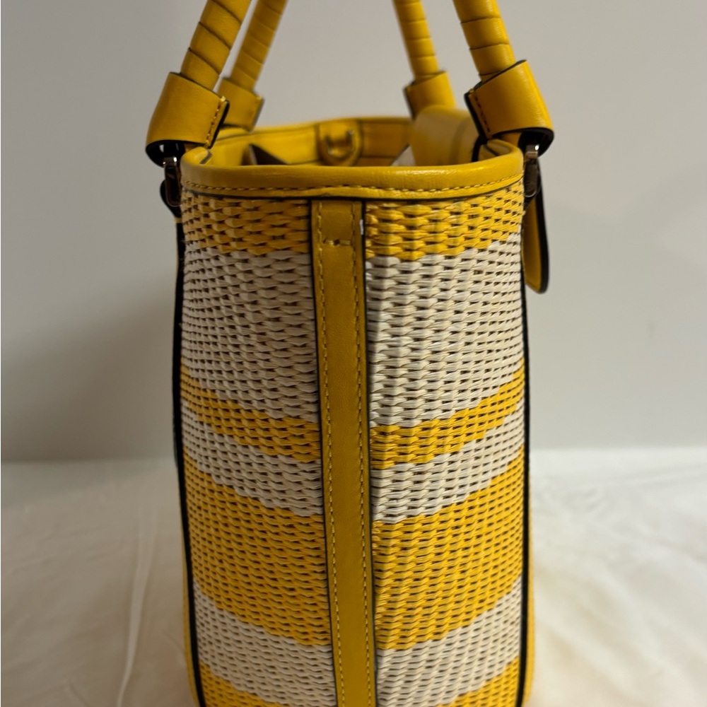 Kate Spade New York Cruise Medium Striped Straw Tote - Picture 3 of 8